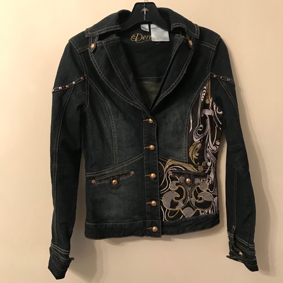 Dereon Denim Embroidered Jacket